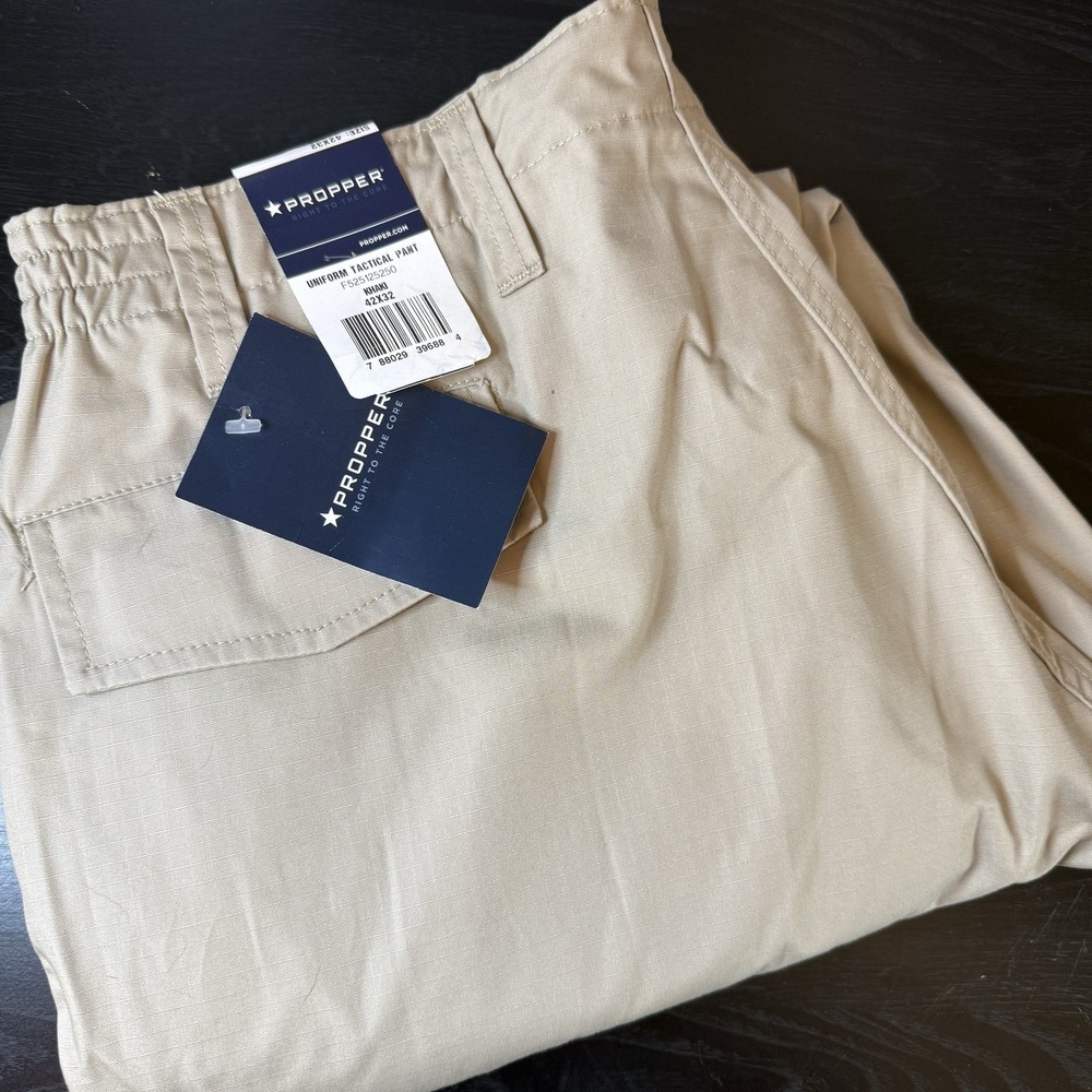 Propper Beige BDU Fatigue Button Fly Cargo Military Tactical Pants 42x32 New Tag